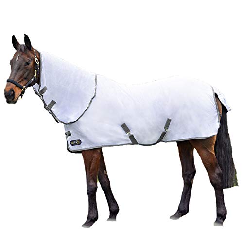 StormX Original Warrior Detachable Neck Fly Rug 5ft3 White Grey von StormX