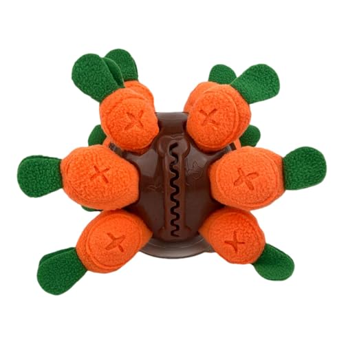 Stronrive Schnüffelspielzeug für Hunde, Puzzleball für Hunde,Carrot Design Slow Feeder Treat Ball | Quietschendes, tragbares Hundepuzzlespielzeug für Hunde jeder Größe fördert die natürliche von Stronrive