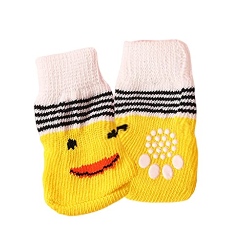 rutschfeste Hundesocken | Hunde-Grip-Socken mit Riemen Traktionskontrolle,Puppy Doggie Senior Dog Paw Protector Pet Furry Kostü von Stronrive