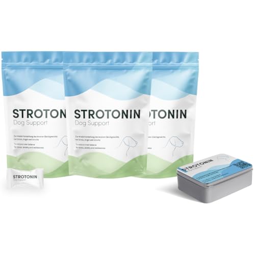 Strotonin Dog Support bei Stress, Angst und Unruhe (80 Einzeldosen) von Strotonin