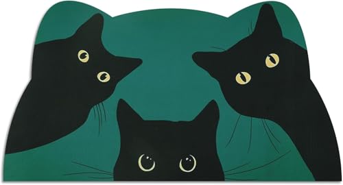 Katzenfuttermatte – Haustier-Futtermatte für Boden, rutschfest, wasserdicht, super saugfähig, leicht zu reinigen, blau, Katze, Hund, 40 x 60 cm von Stunnoosy