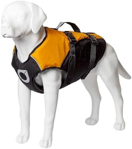 Stunt Puppy Float Doggy Schwimmweste, ergonomische Hundeschwimmweste zum Schwimmen, patentiertes Design für sicheren Sitz, klein breit, Mango von Stunt Puppy