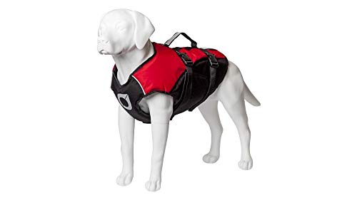 Stunt Puppy Float Doggy Schwimmweste, ergonomische Hundeschwimmweste zum Schwimmen, patentiertes Design für sicheren Sitz, XXS, Rot von Stunt Puppy