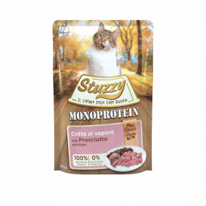 Stuzzy Cat Grain Free Monoprotein mit Schinken Katzen-Nassfutter (85 g) 1 Karton (20 x 85 g) von Stuzzy