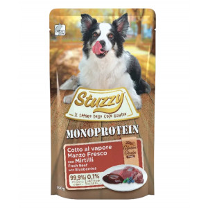 Stuzzy Dog Grain Free Monoprotein Rind mit Blaubeeren Hunde-Nassfutter (150 g) 12 x 150 g von Stuzzy