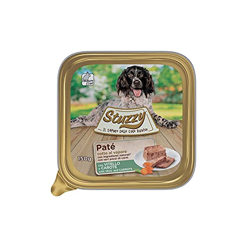 Stuzzy Mister Nassfutter für ausgewachsene Hunde, Rindfleisch und Karotten, Pastete und Fleisch in Stücken, insgesamt 3,3 kg (22 Schalen x 150 g) von Stuzzy