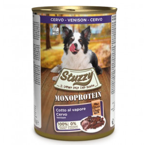 Stuzzy Monoprotein Hirsch Hunde-Nassfutter (400 g) 1 Karton (6 x 400 g) von Stuzzy