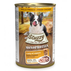 Stuzzy Monoprotein Huhn Hunde-Nassfutter 400 g 2 Kartons (12 x 400 g) von Stuzzy