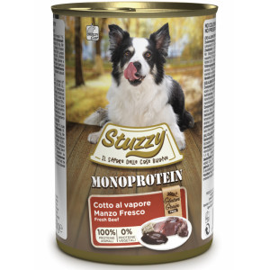 Stuzzy Monoprotein Rind Hunde-Nassfutter (400 g) 1 Karton (6 x 400 g) von Stuzzy