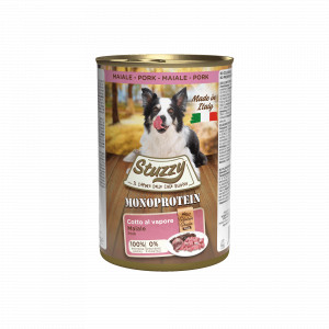 Stuzzy Monoprotein Schwein Nassfutter Hund (400 g) 1 Palette (6 x 400 g) von Stuzzy