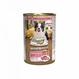 Stuzzy Monoprotein Schwein Nassfutter Hund (400 g) 2 Paletten (12 x 400 g) von Stuzzy