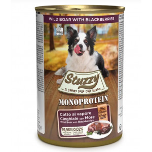 Stuzzy Monoprotein Wildschwein Nassfutter Hund (400 g) 2 Kartons (12 x 400 g) von Stuzzy