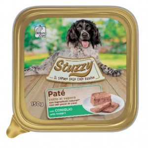 Stuzzy Pastete mit Kaninchen Hunde-Nassfutter (150 g) 2 Paletten (44 x 150 g) von Stuzzy