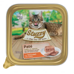 Stuzzy Pastete mit Truthahn Katzen-Nasssfutter 100 g. 2 Paletten (64 x 100 g) von Stuzzy