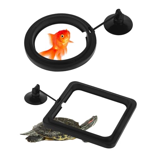 2 PCS Feeding Station, Futterring Aquarium Schwarzer Fisch Fütterung Ringe Fisch Fütterer Aquarium Schwimmender Futter Fütterung Kreis Mit Saugnapf Verhindern, DASS Wasser Turbulenzen Lebensmittel von Styquenzer