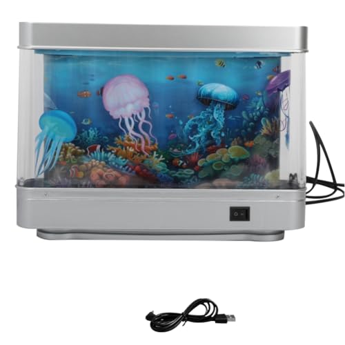 Stytpwra Aquariumlampe, USB, künstliches Aquarium, tropische Fische, Nachtlicht, Aquarium-Dekoration, LED-Tischlampe, virtueller Ozean von Stytpwra