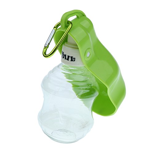 Tragbare Wasserflasche für Hunde und Katzen, faltbar, 250 ml, Grün von Suammiitstrieadea