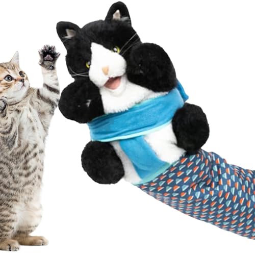 Katzen Ringer Handpuppe, Lustige Katzen Puppe Wrestling Spielzeug, Katze Wrestling Handschuh, Interaktives Katzenspielzeug, Katzenpuppe Wrestler Plüschtier Ringen Kuscheltier Für Spielen, Langeweile von Sucritude