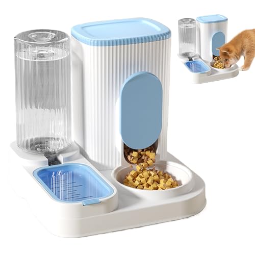 Sucritude Automatischer Katzenfutterspender,Automatischer Futterautomat Für Katze Hund Wasserspender - Großer Vorratsbehälter Futternapf Trinkstation Tierbedarf Sucritude Automatischer Katzenfutterspender,Automatischer Futterautomat Für Katze Hund Wasserspender - Großer Vorratsbehälter Futternapf Trinkstation Tierbedarf von Sucritude