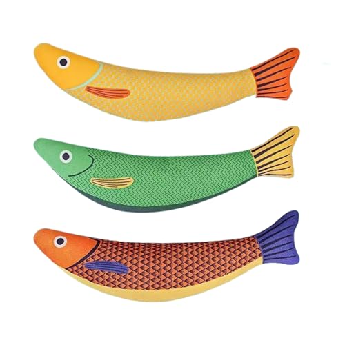 Sucritude Katzen Spielzeug Fisch,3 Stück Katzenminze Spielzeug Mit Knistergeräusch Für Katzen | Haustier Bewegungsspielzeug Mit Knistergeräuschen Und Zahnpflege Für Wohnzimmer, Schlafzimmer, Garten Sucritude Katzen Spielzeug Fisch,3 Stück Katzenminze Spielzeug Mit Knistergeräusch Für Katzen | Haustier Bewegungsspielzeug Mit Knistergeräuschen Und Zahnpflege Für Wohnzimmer, Schlafzimmer, Garten von Sucritude
