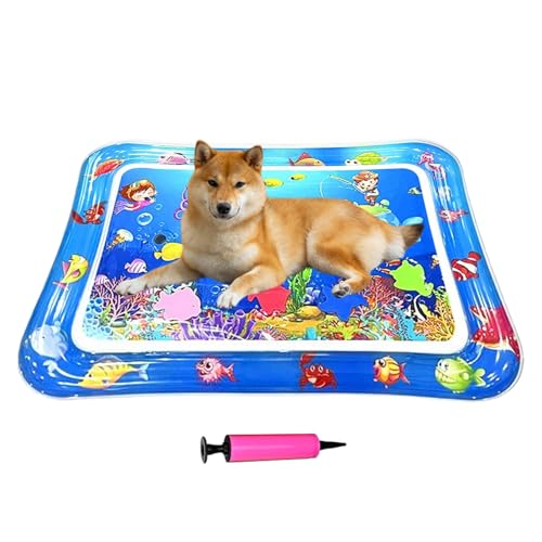 Sucritude Wassermatte Für Katzen,66x47 cm Aufblasbare Wasser Sinnesmatte - Kühlendes Rutschfestes Pad Mit Kratzfläche Für Kätzchen Und Welpen Innen- Und Außenbereich Sucritude Wassermatte Für Katzen,66x47 cm Aufblasbare Wasser Sinnesmatte - Kühlendes Rutschfestes Pad Mit Kratzfläche Für Kätzchen Und Welpen Innen- Und Außenbereich von Sucritude