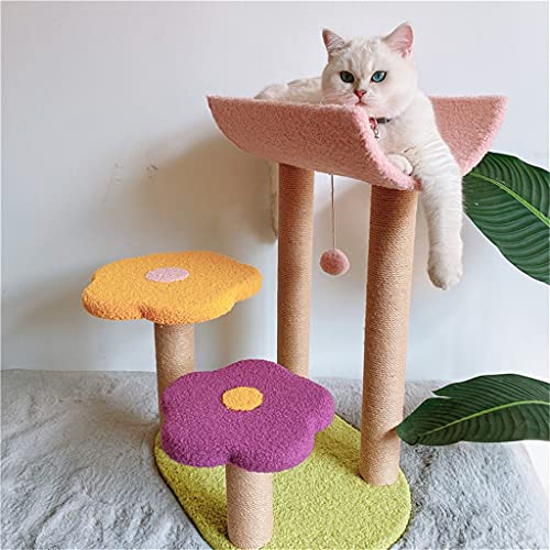 Bunte Blume Katzen Klettergerüst Sisal Kratzbrett Zauberer der Katzen Baumpfote Prinzessin Chaise Lounger den Big Cats von Sudemota