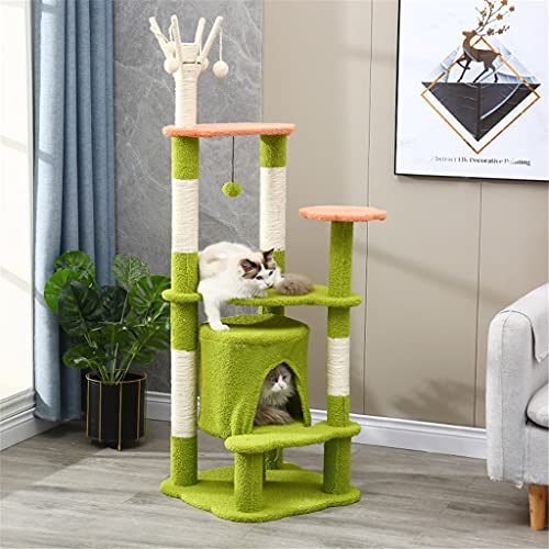 Katzenbaum Kratzturm Eigentumswohnung Möbel Kratzbaum Katzen Springspielzeug Spielhaus Katzen Schlafbett Katzenhaus Kletterspielzeug (Color : Gray) von Sudemota