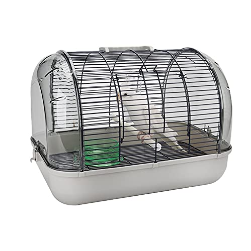 Vogelkäfig Großer Vogelkäfig Leichter Vogelkäfig Edelstahl Tragbarer Vogelkäfig Transparenter Vogelkäfig for kleine Vögel Kakadukäfig ( Color : Gray ) von Sudemota