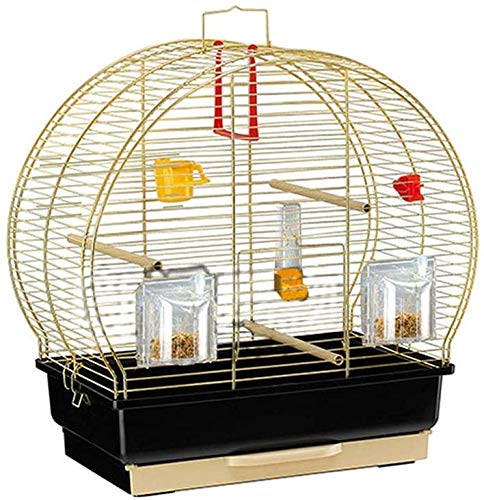 Vogelkäfig Ständer for Haustier-Vogelkäfige, Papageienhaus, Vogelkäfig, großer Papageienkäfig, Drossel, Taubenvilla, Metall-Vogelkäfig, tragbar, kleine Vögel, Reisekäfig, Haustierheim ( Color : A ) von Sudemota