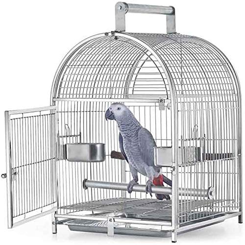 Vogelkäfig Ständer for Haustier-Vogelkäfige, Papageienhaus, Vogelkäfige, Edelstahl, Kleiner Fink, kanarischer Vogelkäfig, Haustierhaus, tragbarer Kleiner Papageien-Reisekäfig, Haustier-Vogelkäfig von Sudemota