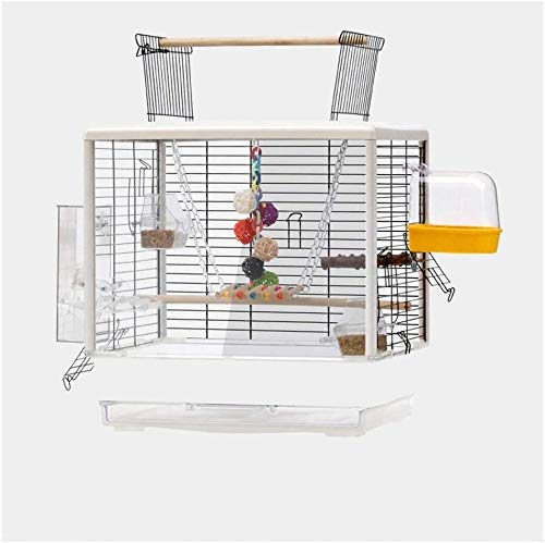 Vogelkäfig Stand Haustier Vogelkäfige Papagei Haustier Haus Vögel Reisekäfig Pet Home Open Top Vogelkäfig for Wellensittiche Unzertrennliche 61 cm hoch, Ziervogelkäfig mit Spielzeug ( Color : B ) von Sudemota