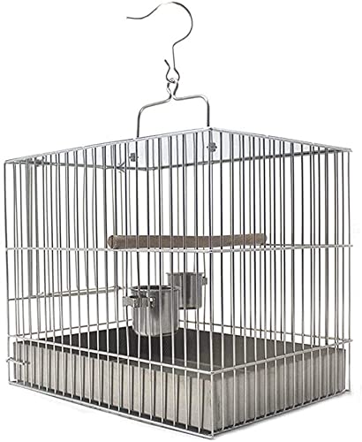 Vogelkäfig Stand Haustier Vogelkäfige Papagei Haustierhaus Vogelkäfige Premium Edelstahl Vogelkäfig Tragbarer Papagei Perle Vogelkäfig Flug Vogelkäfig ( Size : 20cm high ) von Sudemota