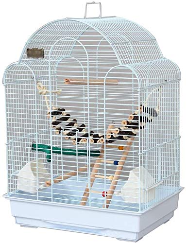 Vogelkäfig Stand Haustier Vogelkäfige Papagei Haustierhaus Vogelkäfige for Sittiche, Sittichkäfigabdeckung Haushaltsvogelkäfig, kleiner Eisenpapageienkäfig, Taubenperlenvogel Wellensittich ( Color : W von Sudemota