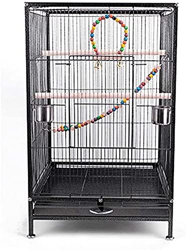 Vogelkäfig Stand Pet Bird Flight Cages Parrot Pet House 75 cm Extra großer Vogelkäfig Metall-Reise-Vogelkäfig for Kakadu/Papagei/Lovebird/Fink-Vogelvoliere mit Stangenständer und Leiter ( Color : B ) von Sudemota