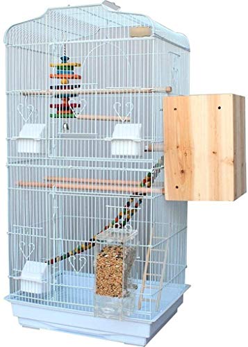 Vogelkäfig Stand Pet Bird Flight Cages Parrot Pet House Günstige Vogelkäfige for Sittiche, großer Luxus-Vogelkäfig, Haushalts-Eisen-Wellensittich-Käfig, Tauben-Liebes-Vogel-Perlen-Vogel ( Color : Whit von Sudemota