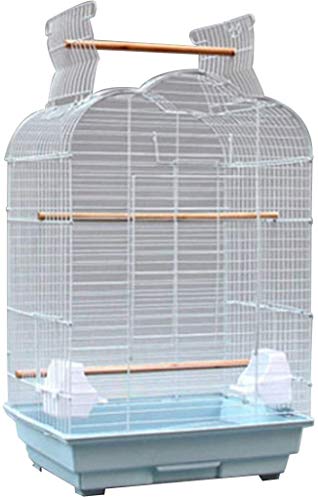 Vogelkäfig Stand Pet Bird Flight Cages Parrot Pet House Papageienkäfige for große Vögel, tragbarer Haustier-Vogelkäfig, großer Eisen-Papageienkäfig, Tauben-Perlen-Vogel-Wellensittich ( Color : White ) von Sudemota