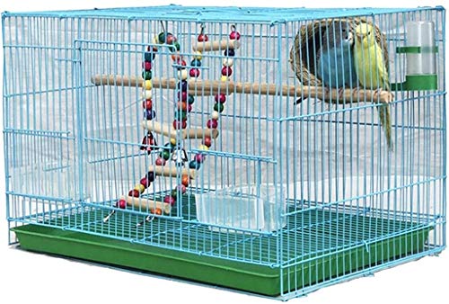 Vogelkäfig Stand Pet Bird Flight Cages Parrot Pet House Parrot Cages for Outside House Bird Cage, Iron Animal Cage for Travel, Rabbit Budgie Eichhörnchen, 4 Arten von Paketen ( Color : Blue 38CM-B ) von Sudemota