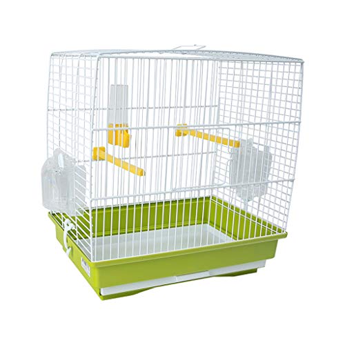 Vogelkäfig Vogelkäfig Edelstahl Vogelkäfig Großer Papageienkäfig Drossel Taube Villa Tragbare kleine Vögel Reisekäfig Tierheim Vogelkäfige Dekor ( Color : Green ) von Sudemota