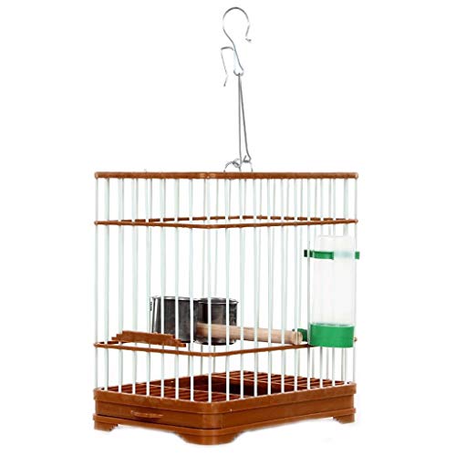 Vogelkäfig Vogelkäfig Heimtierbedarf Quadratisches Dach Papageienkäfig Vogelkäfig, Brown Birdcages Decor von Sudemota