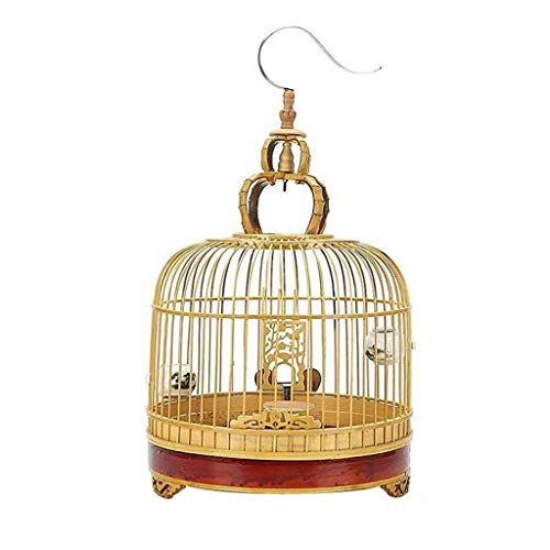 Vogelkäfig Vogelkäfig Runder Vogelkäfig Edelstahlhaken Outdoor Bird Villa Retro Chinesischer Stil Design Vogelkäfig Vogelkäfige Dekor von Sudemota