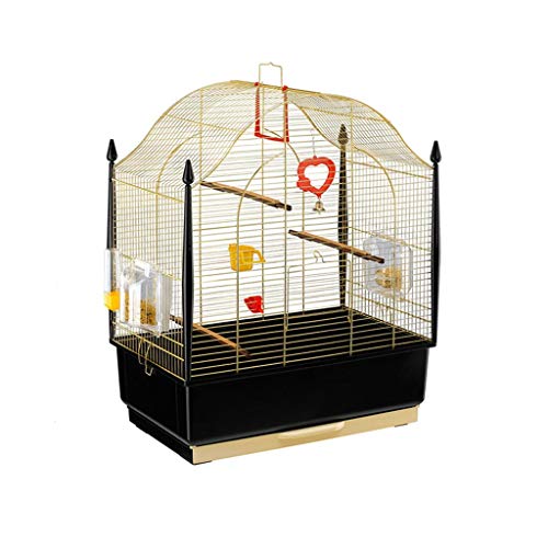 Vogelkäfig Vogelkäfig Vogelkäfig Edelstahl Große Papagei Drossel Taube Villa Tragbare Kleine Vögel Reisekäfig Tierheim Vogelkäfige Dekor ( Color : A ) von Sudemota