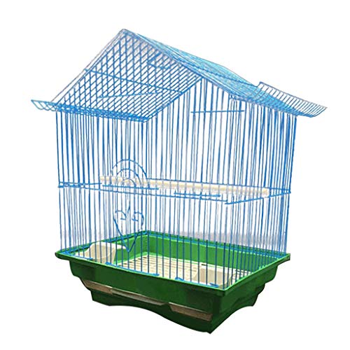 Vogelkäfig Vogelkäfigoberteil mit Haken Vogelkäfig 282138CM Papagei Vogel Villa Beschichtung Rostfreier Handwerkseisen Vogelkäfig 3 Farben können Vogelkäfige Dekor wählen ( Color : Blue ) von Sudemota