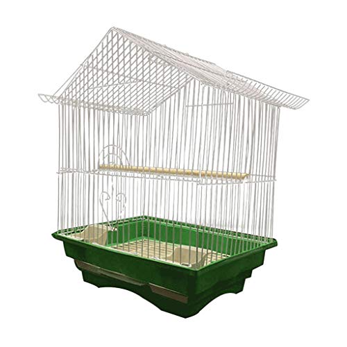 Vogelkäfig Vogelkäfigoberteil mit Haken Vogelkäfig 282138CM Papagei Vogel Villa Beschichtung Rostfreier Handwerkseisen Vogelkäfig 3 Farben können Vogelkäfige Dekor wählen ( Color : White ) von Sudemota