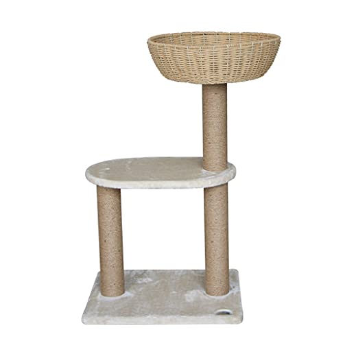 Wheel Climbing Cats Running Scratcher House Tower Wood Tree Cats House Pet Stuff Scratching Kat Klettergerüst (Color : E) von Sudemota