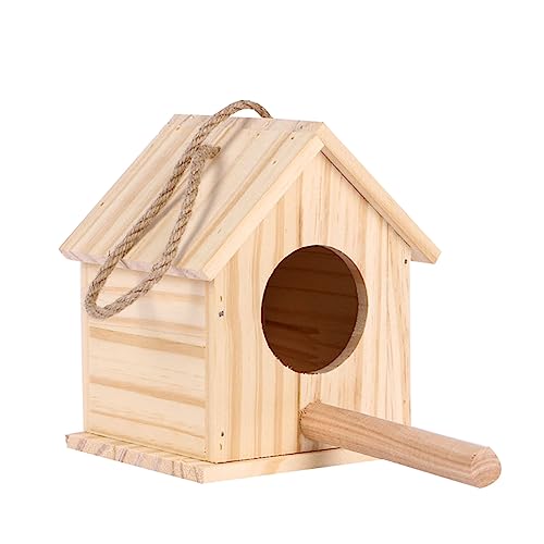 SueaLe Papageien-Aufzuchtbox zum Aufhängen, Vogelnest, Vogelkäfig, Haus, Holz, Paarungsbox für Turteltauben, Sittiche, Nymphensittiche, Wellensittiche, Sittiche von SueaLe