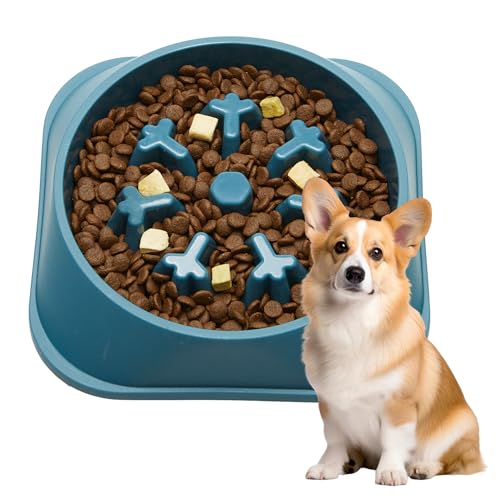 Suhaco Slow Feeder Hundenapf für kleine & mittelgroße Hunde Anti-Rutsch Hund Futternäpfe Puzzle Slow Down Eating Puzzle Hundenapf Labyrinth Anti-Überessen Haustier Futternapf von Suhaco