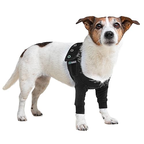 Recovery Double Sleeves - 3XSmall - Black - Tutore arto per Cane von Suitical