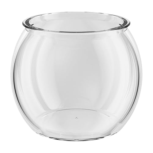 Aquariumglasschale, runde Fischschüssel, Desktop -Fischtank, runde Form transparente Konstruktion transparenter Konstruktion 2,3 l, 4L, 6L, vielseitiger Gebrauch für Zuhause, Wasserpflanzen von Sulxyi