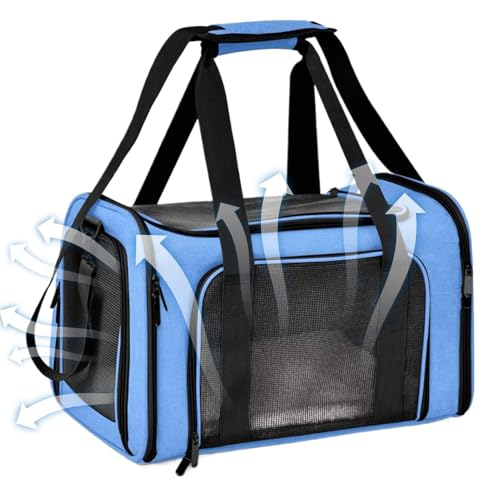 Cat Carrier Bag, Pet Carrier Bag, Portable Pet Carrier, Foldable Pet Bag, Cat Carrier Hand Bag, Comfortable and Spacious Portable and Foldable Breathable Mesh for Cats and Puppies von Sulxyi