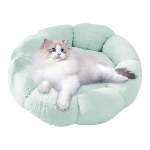 Flower Shaped Cat Bed, Washable Cat Nest, Plush Cat Bed, Soft Cat Beds, Round Cat Beds, Adorable Flower-Shaped Design Soft and Plush Fabric for Small Cats & Indoor Dogs von Sulxyi